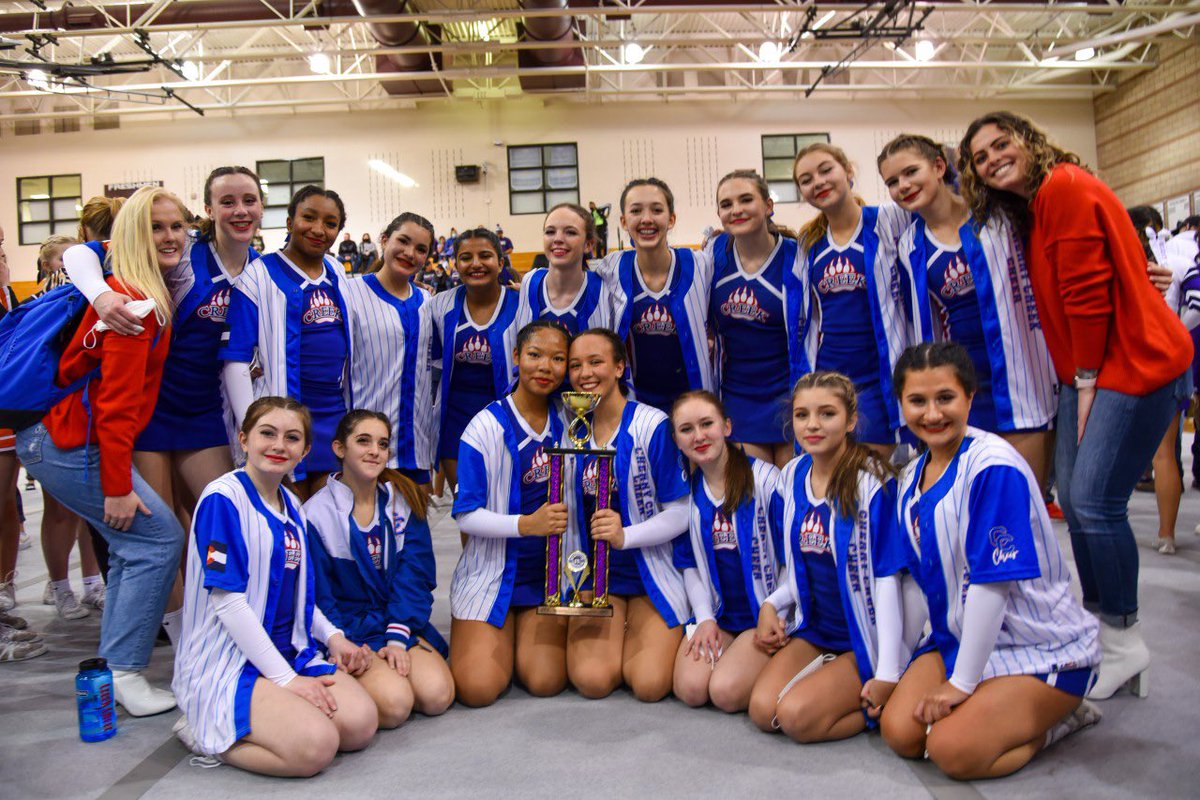 CreekCheer's tweet photo. YOUR 2022 JUNIOR VARSITY GAME DAY STATE CHAMPIONS!!! Congratulations JV, we are so beyond proud of you! From quarantines, injuries, losing teammates and only having a week to put a routine together. YOU DID IT! Hard work pays off! What a day to be a Bruin❤️🐻💙 #jvstatechamps https://t.co/I3U1yUvvqW