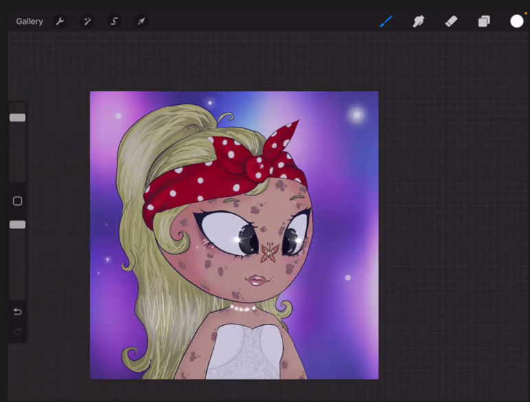 ELVEN_NFT's tweet photo. WIP shot of the Alien Girl remix piece that @TheArtofYasmeen created live on Zoom tonight in front of members of the @ELVEN_NFT and @thealienboy communities! ❤👽❤

Final piece will be shared tomorrow.
How will it be distributed? 
Stay tuned to find out this week.... https://t.co/iAPyuS19Cd