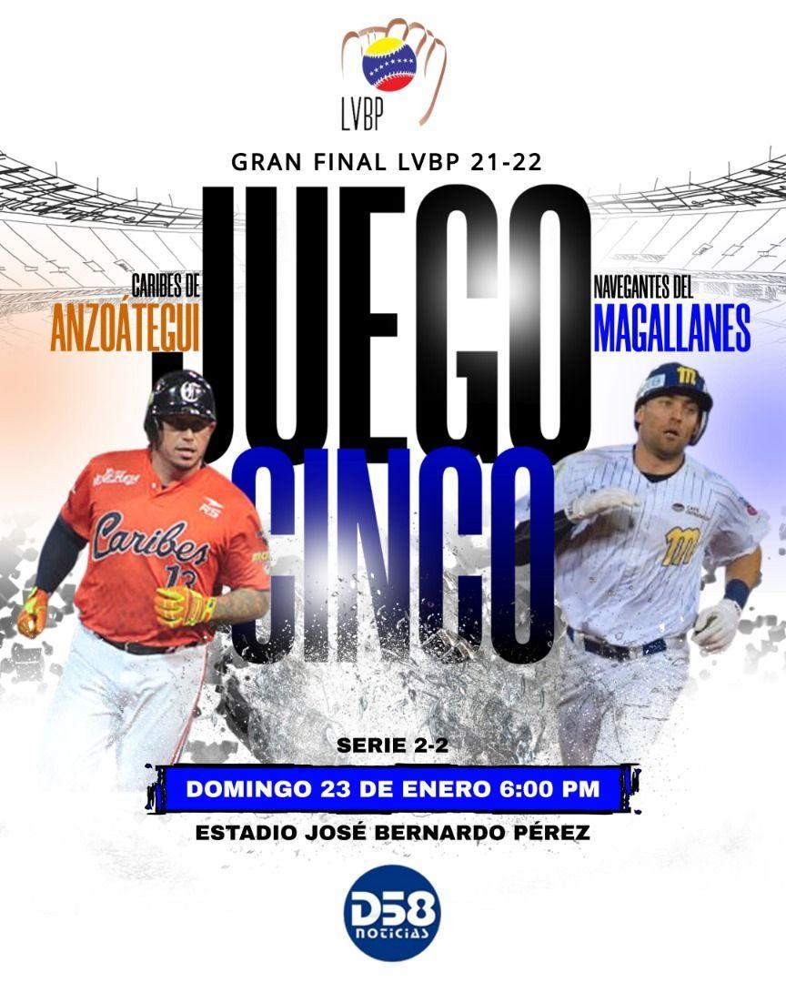Digital_58's tweet photo. #23Enero #LVBP | Magallanes igualó en Valencia a 2 victorias por lado la final de la @lvbp_oficial, garantizando el regreso de la serie a Puerto La Cruz.
Martes 18: MAG 5-6 CAR
Miércoles 19: MAG 4-5 CAR
Jueves 20: CAR 2-4 MAG
Sábado 22: CAR 9-10 MAG
#Béisbol #ND58 https://t.co/IciwpPYt2p