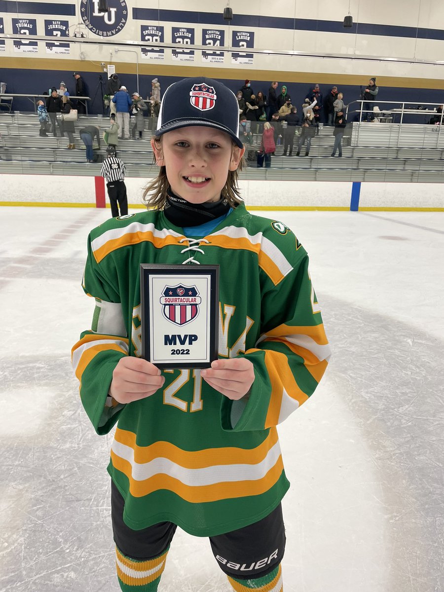 YouthHockeyHub's tweet photo. **** SQUIRTACULAR ****

Edina Green gets by Edina White in an OT shootout thriller to grab the skates in the Bronze division. Colton Bang nets the GWG and MVP honors. https://t.co/pTeenFq4nw