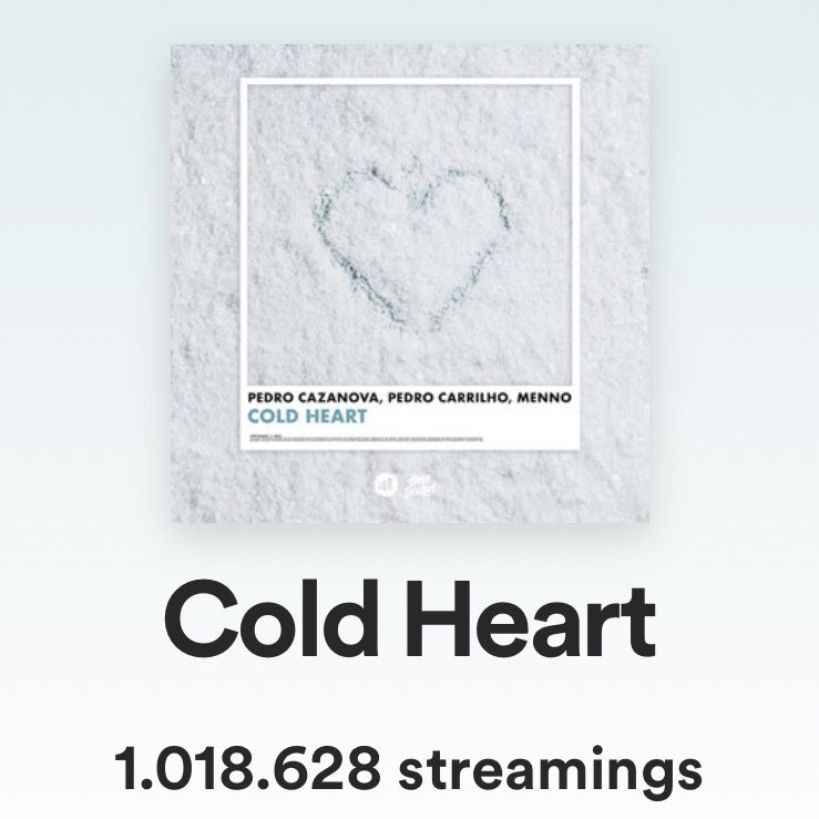 Over 1 million streams on COLD HEART ❄️🤍 thanks everyone for supporting!