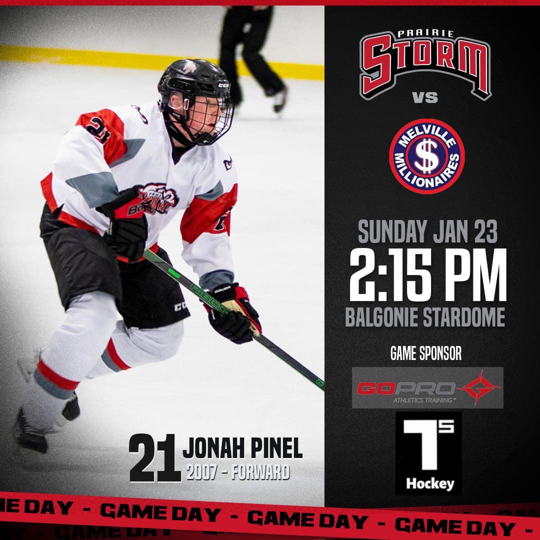 It's Game Day! Game 2 of our home and home series vs  Melville Millionaires in Balgonie. Puck drop 2:15 PM. Shout out to Game Sponsors Shae Howorko and Trevor Lakness of <a href="/roadtogopro/">GOPRO Training</a> and TS Hockey Training who work with many of our athletes year round!