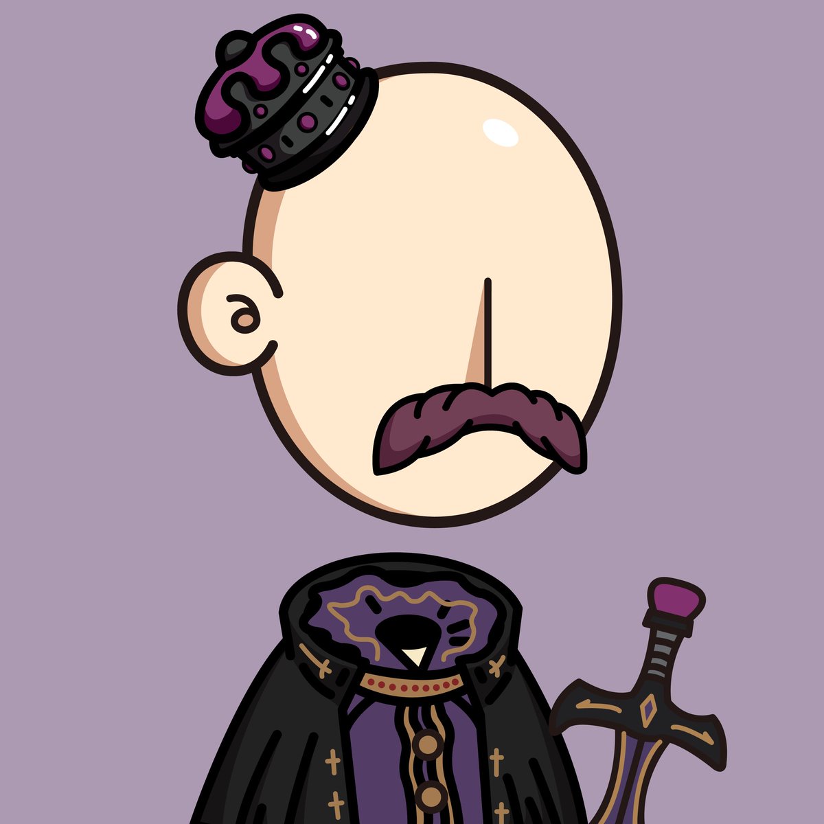 HairToken's tweet photo. Introducing the Town-King wannabe: 

Grape Header🍇👑

#diamondtownheads #NFT https://t.co/RNSGeC8K4y