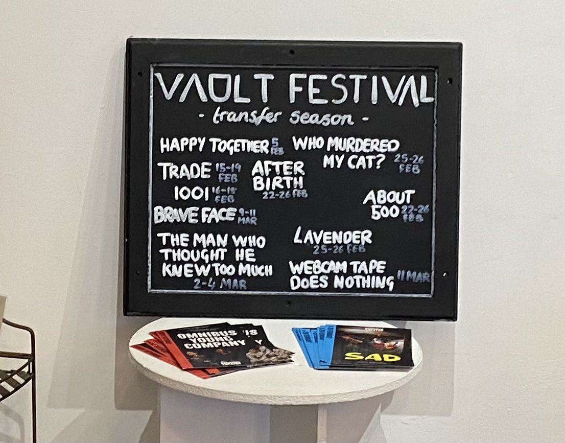 Mark Ludmon (@markludmon) on Twitter photo Great to see 10 shows have transferred from this year’s cancelled @VAULTFestival down to <a href="/OmnibusTheatre/">Omnibus Theatre</a> in Clapham, with potentially more to come. All shows will also get listed on the #VaultFestival site: vaultfestival.com/vault-festival… Great to see 10 shows have transferred from this year’s cancelled @VAULTFestival down to <a href="/OmnibusTheatre/">Omnibus Theatre</a> in Clapham, with potentially more to come. All shows will also get listed on the #VaultFestival site: vaultfestival.com/vault-festival…
