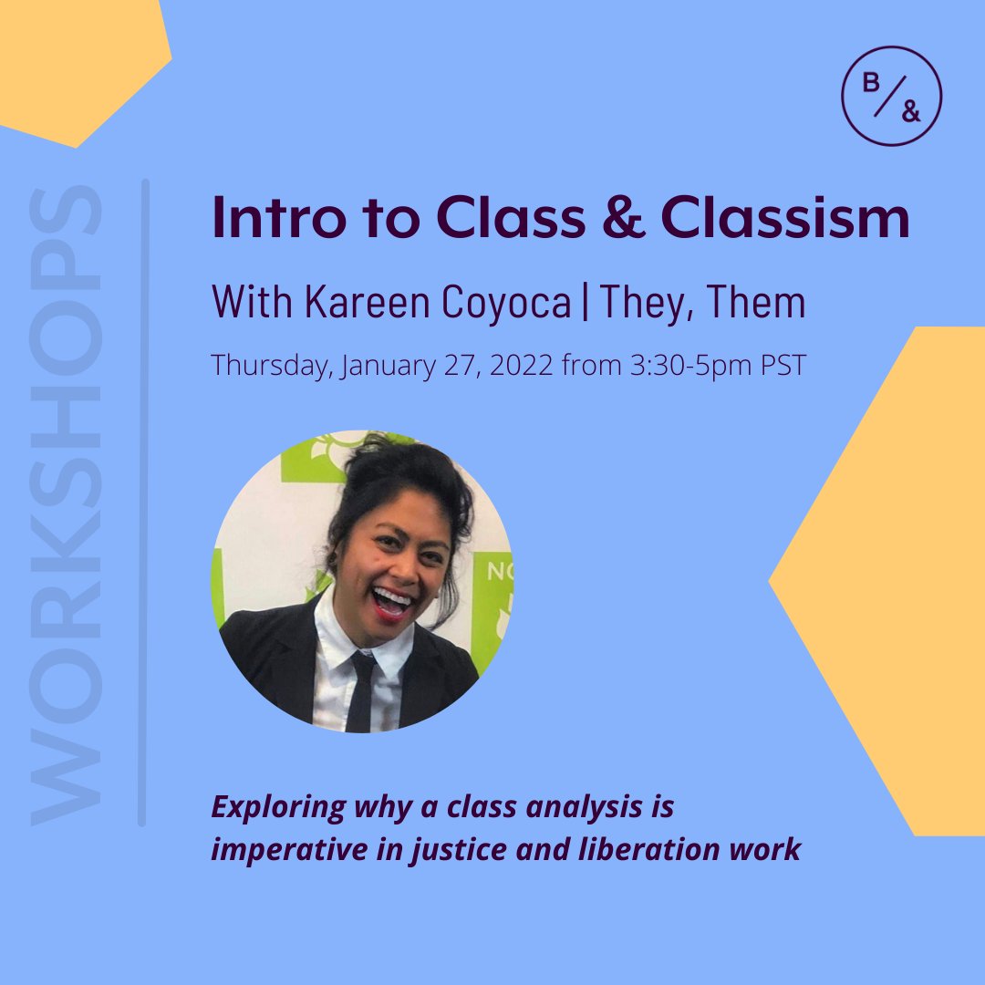 BothAndLens's tweet image. Last chance to register for Intro to Class &amp;amp; Classism, tonight, 6:30-8pm EST | 4:30-6pm MT | 3:30-5pm PST. Link. Learn more about how classism relates to #covid19, why it matters, &amp;amp; how to fight systems of classism &amp;amp; inequity. tinyurl.com/5n83xvhr #inequality #classprivilege