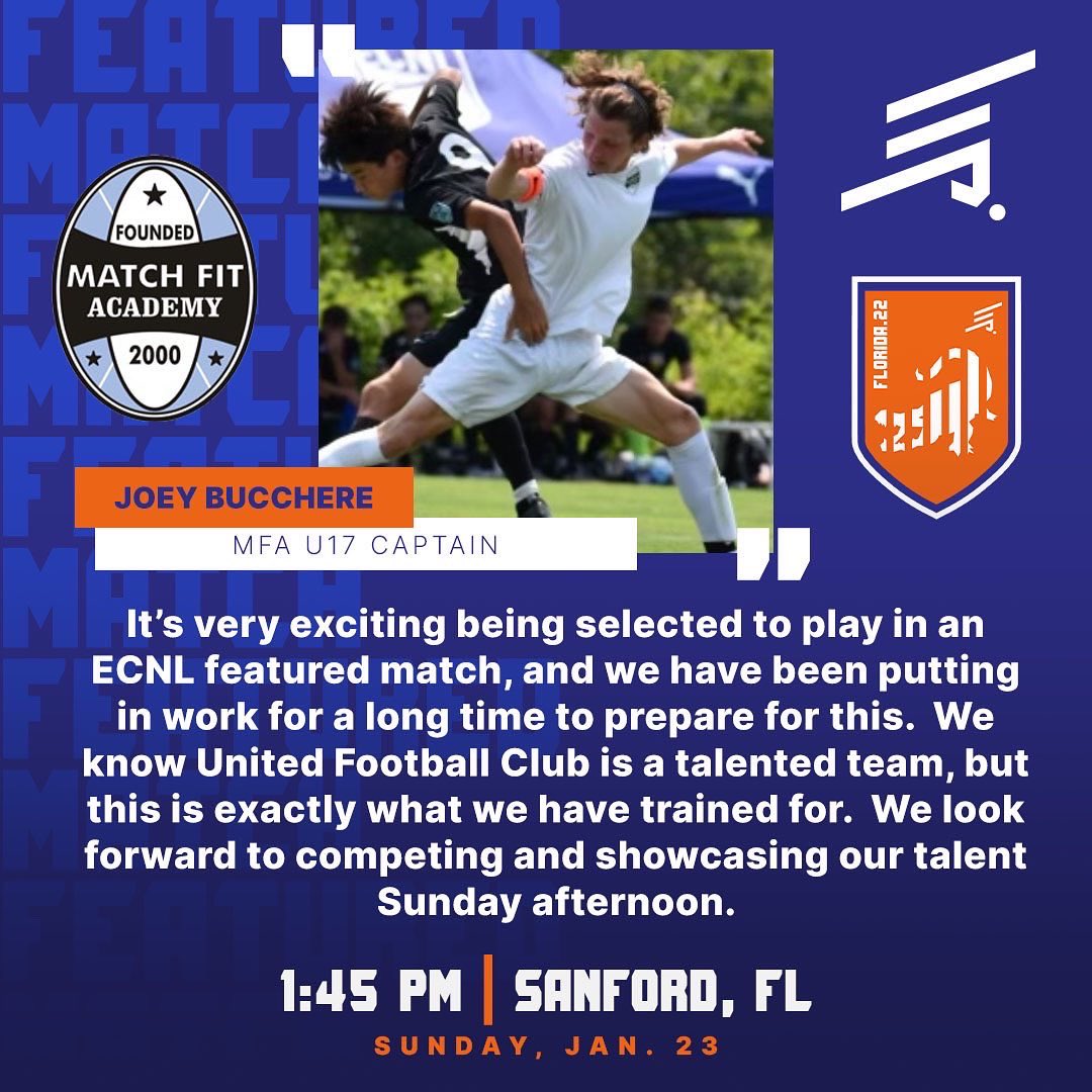 An east coast showdown for the Featured Match of the Day when <a href="/UnitedFA_ECNL/">UFA ECNL</a> faces off against <a href="/MatchFitAcademy/">Match Fit Academy FC</a> #ECNLFL