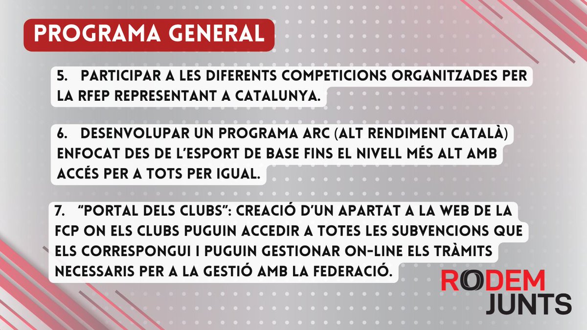 RodemJunts's tweet photo. 🔴 El nostre programa general, en 7⃣ punts
🔗 Descarrega't aquí el projecte complet: https://t.co/vl9qXdAmrK
#RodemJunts https://t.co/r2nCaQ9IYm