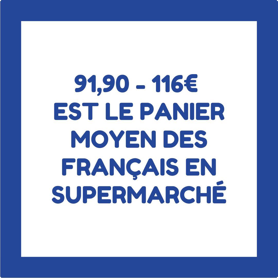 Un panier moyen qui varie selon les enseignes… 
À votre avis quelle est la moins chère?
(Source: Linéaires)
#mbadmb #transfonum #masterclass #grandedistrib #consommation #supermache