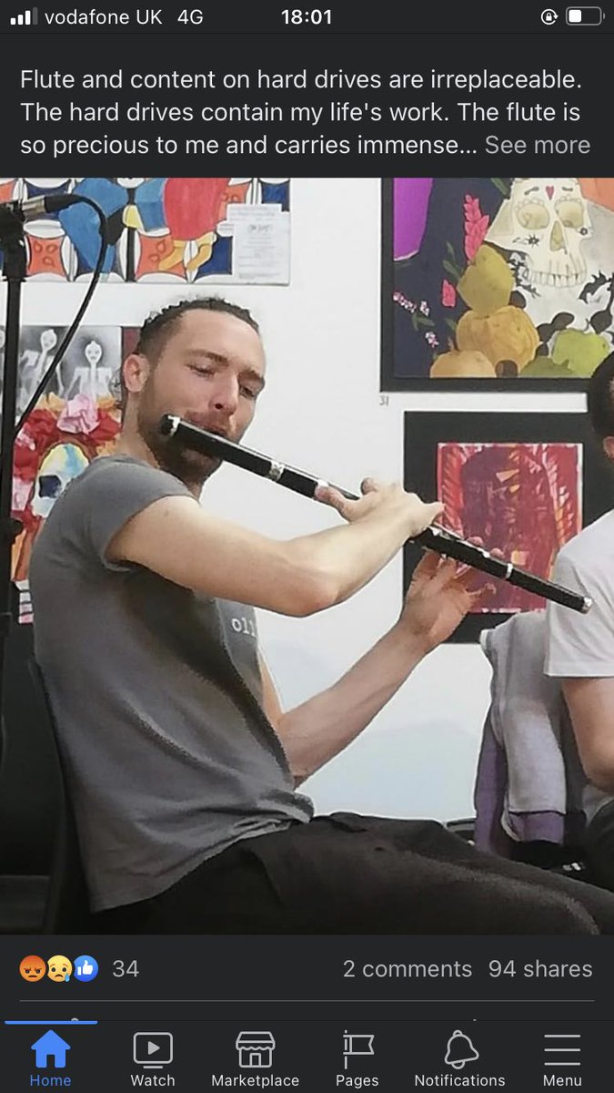 ***FLUTE, LAPTOP AND HARD DRIVES STOLEN FROM CAR ON NORTH STREET BELFAST*** please share…

Stephen’s a phenomenal flute player and it’s a left handed instrument. Completely wasted unless it makes its way back to him…