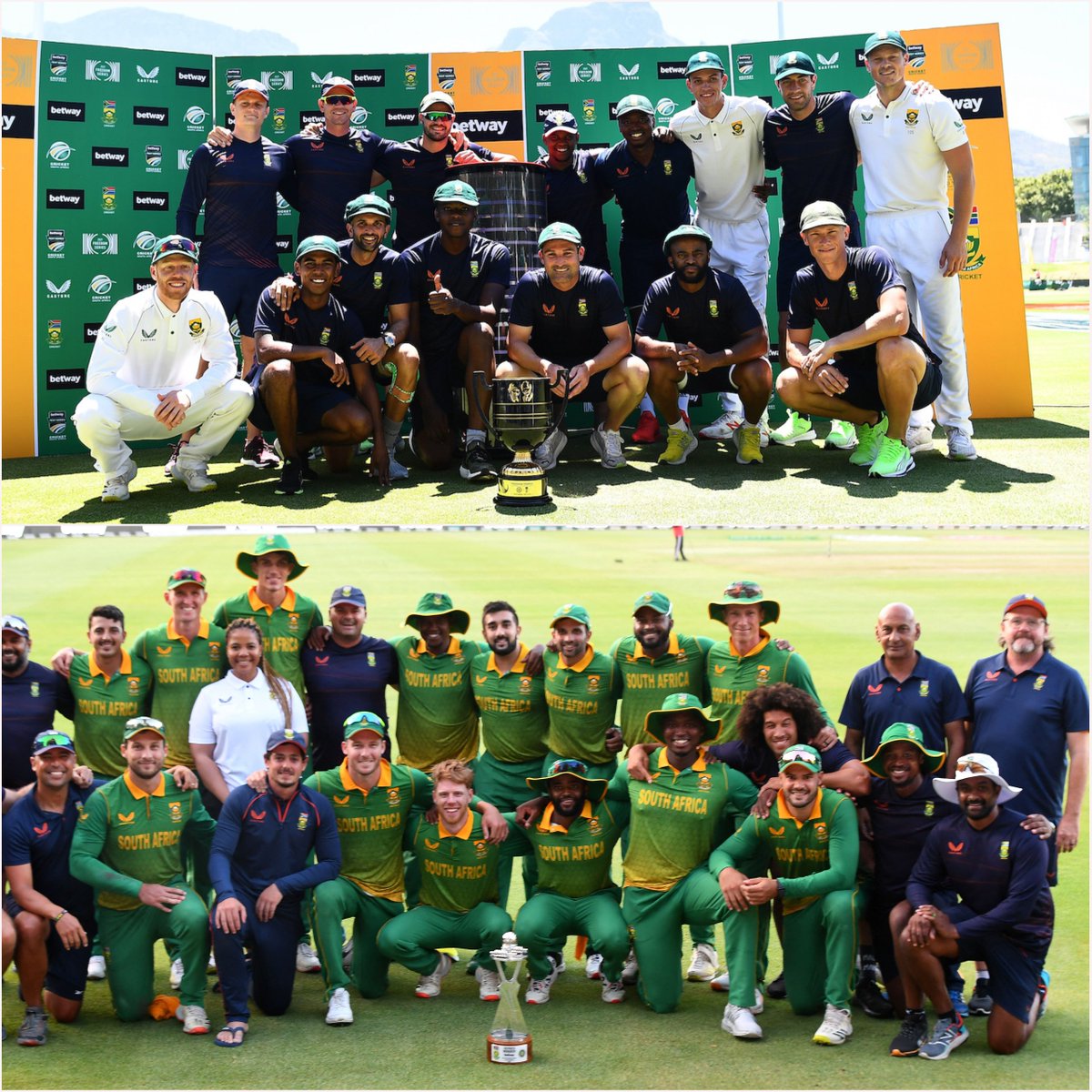 cricinfo's tweet photo. Tests: 2-1
ODIs: 3-0

How good was that performance from South Africa against India? 🙌 #SAvIND https://t.co/syC5Fko0CO
