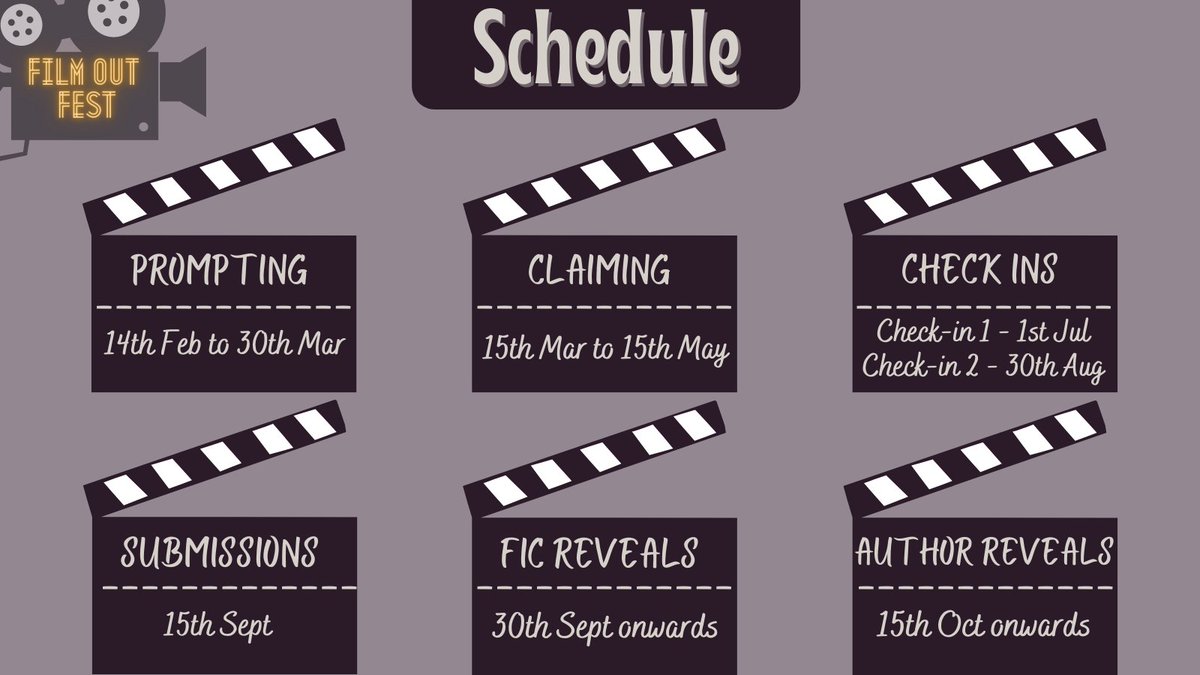 🎬 ＳＣＨＥＤＵＬＥ 🎬 
Voila! Here is our surprise as promised: 

𝐓𝐡𝐞 𝐒𝐜𝐡𝐞𝐝𝐮𝐥𝐞! 
📢 𝐍𝐎𝐓𝐄: All timings will be in KST 

We're super excited to share the first details of the fest with you all🎉 More surprises in store, so keep retweeting, following and interacting!