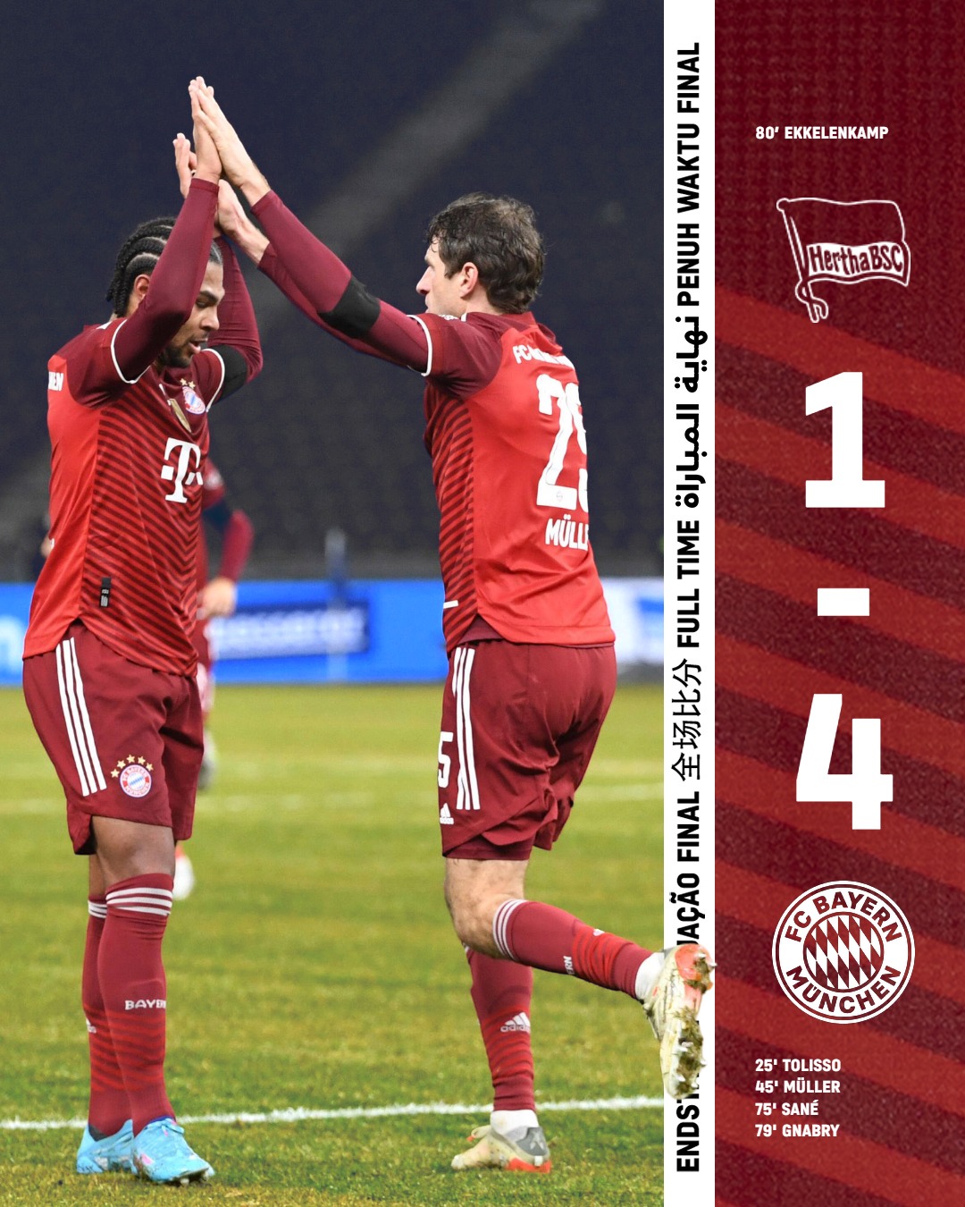 FC Bayern Munich on X: Pretty happy with that 👍 🔴⚪ #BSCFCB 1-4