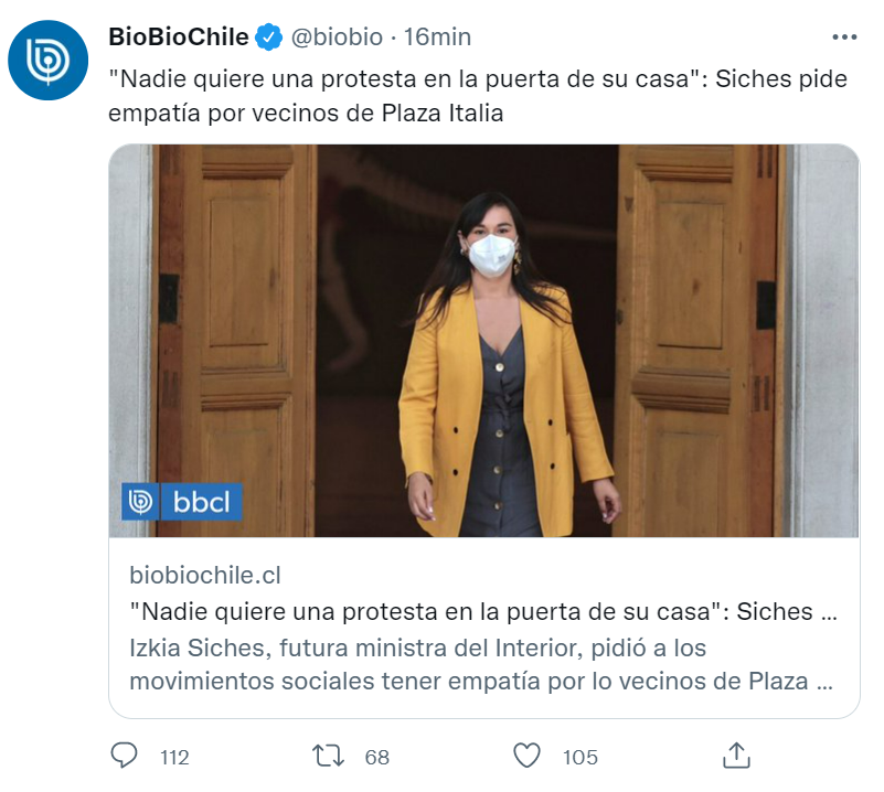 sergiou01329861's tweet image. Pero puchas que eran buenas las protestas de hace 2 años que les servirían de trampolín para llegar al poder que ostentarán a partir del 11 de marzo en La Moneda.