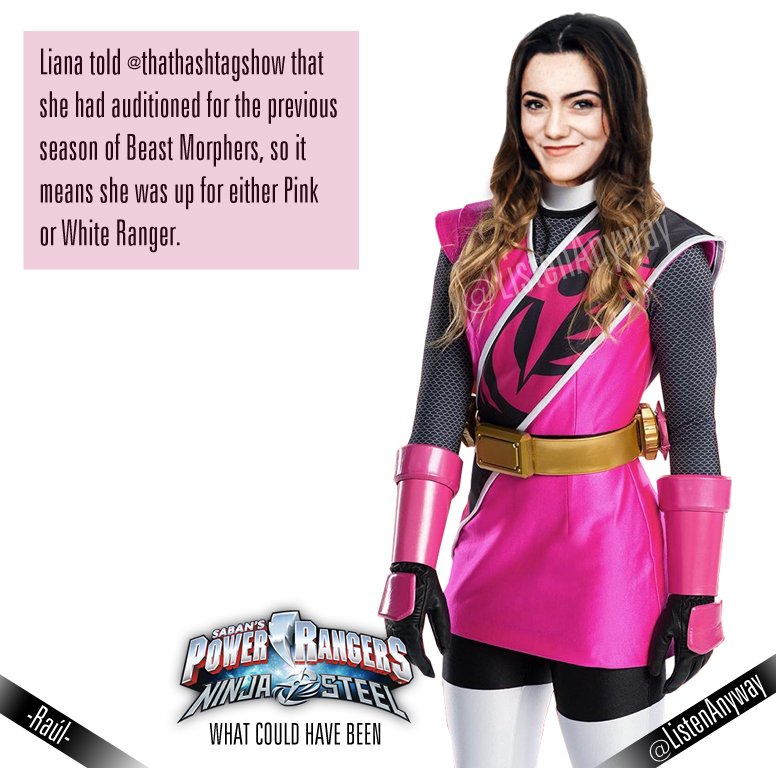 ListenAnyway's tweet photo. @LianaKRamirez auditioned for Power Rangers Ninja Steel.
Hey Liana, did you audition for Pink or White Ranger? Or was no color decided yet until getting cast?
#whatcouldhavebeenpowerrangers #PRNS #PRSNS #superninjasteel #powerrangerssuperninjasteel https://t.co/qLV5iZ3c5t