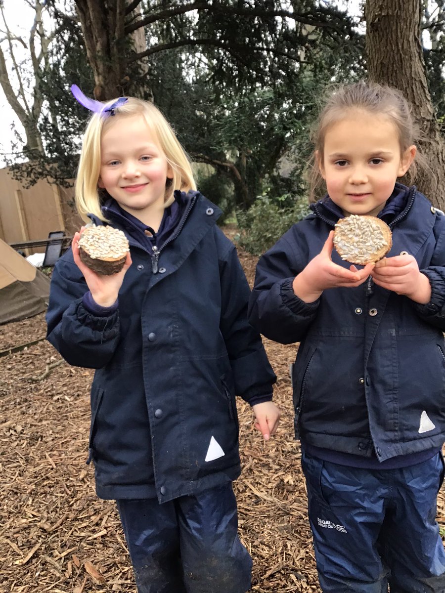 LaxtonJunior's tweet photo. #LJSReception made more bird pizzas to keep the winter birds happy in our Woodland Garden. We’ve spotted sparrows, blackbirds, blue tits and a pair of robins over the past couple of weeks. We hope they like our treats! #care @RSPBEngland #WeAreLJS https://t.co/e9lkbls5O0