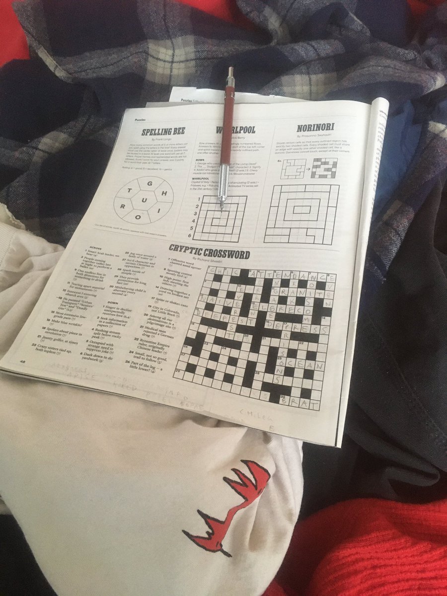 Halfway through the stupid #CrypticCrossword and every one I get just makes me madder.