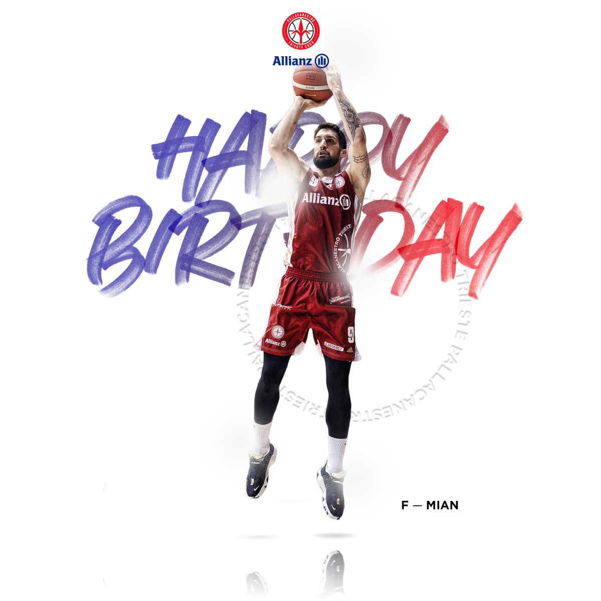 🎁🎂 Tiratore provetto, difensore arcigno, futuro padre… il nostro Fabio Mian è speciale, e compie oggi 30 anni! Facciamogli tutti insieme i nostri auguri!
🎉🥳 BUON COMPLEANNO FABIO!

#HappyBirthday #VivilaDalVivo #allianzpallacanestrotrieste #LBASerieA