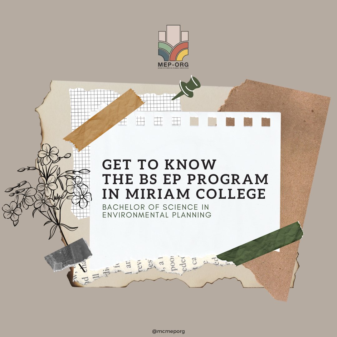 mcmeporg's tweet photo. Psst! Remember our Environmental Planning 101 series from last semester? We understand if you don’t. That is why we will be making special posts for the next few days regarding information on the BS Environmental Planning course in Miriam College and the importance of the course. https://t.co/LYtcw2MMIe