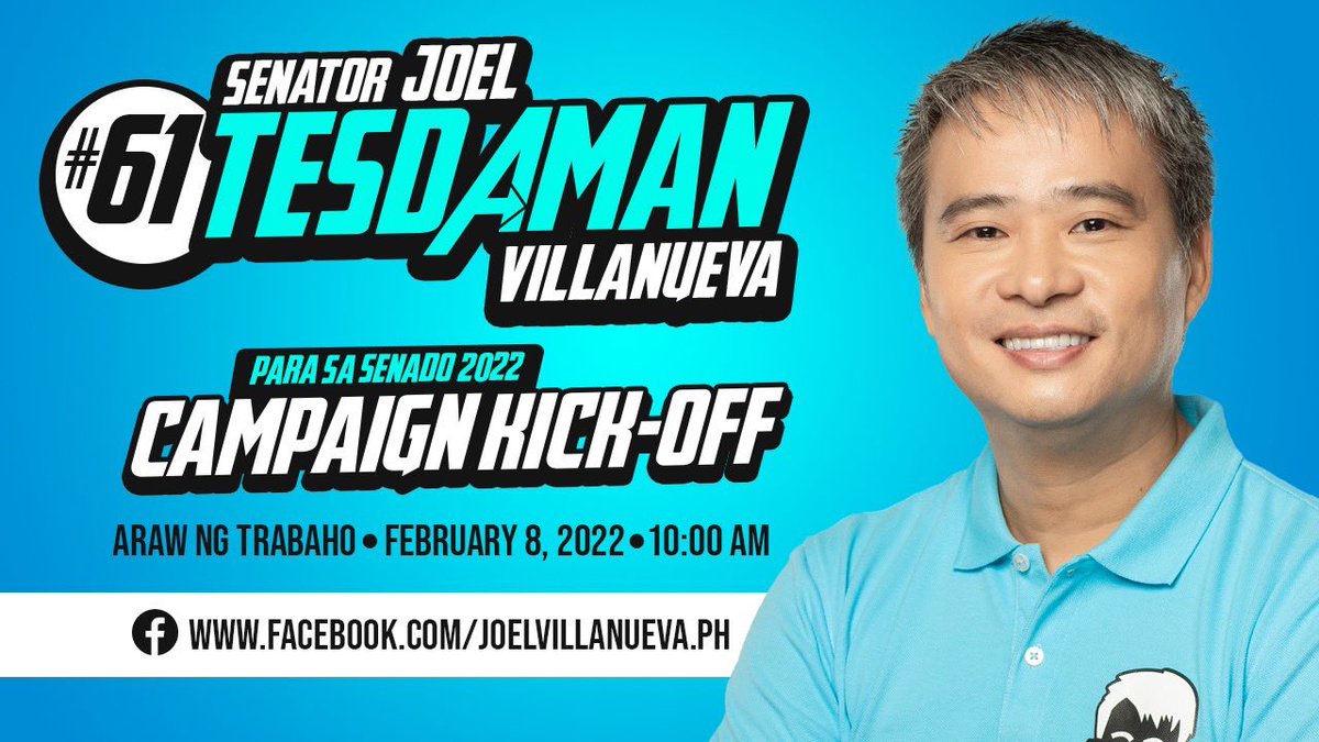 senatorjoelv's tweet photo. Kita kits po tayo bukas 🙏 #61TESDAMAN https://t.co/S7oY9C4br6