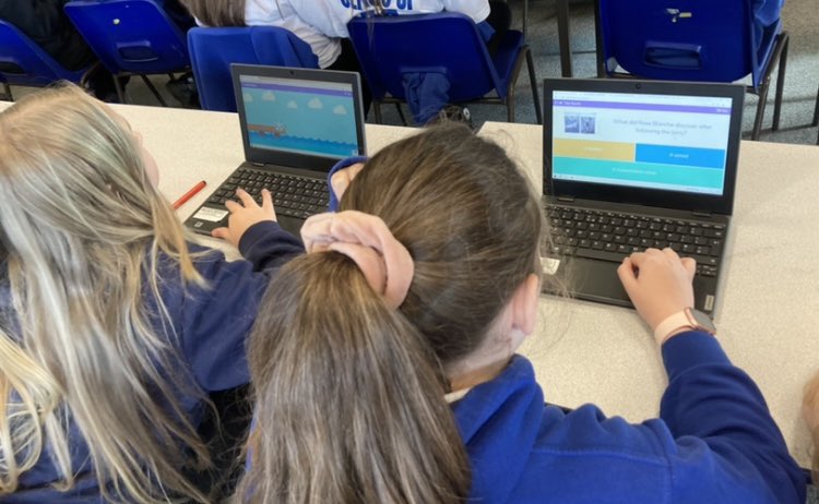 CHClusterteam's tweet photo. Our literacy sessions have been equally as fun and engaging 📖 All Y6 groups have researched, planned and created a #diaryentry as a character from #RoseBlanche ⚪️ 🌹 We even managed a few games of #blooket when #APK 💡 #literacy @CHEnglishTeam #year6 #senses #readingbehaviours https://t.co/P12naWOVVW
