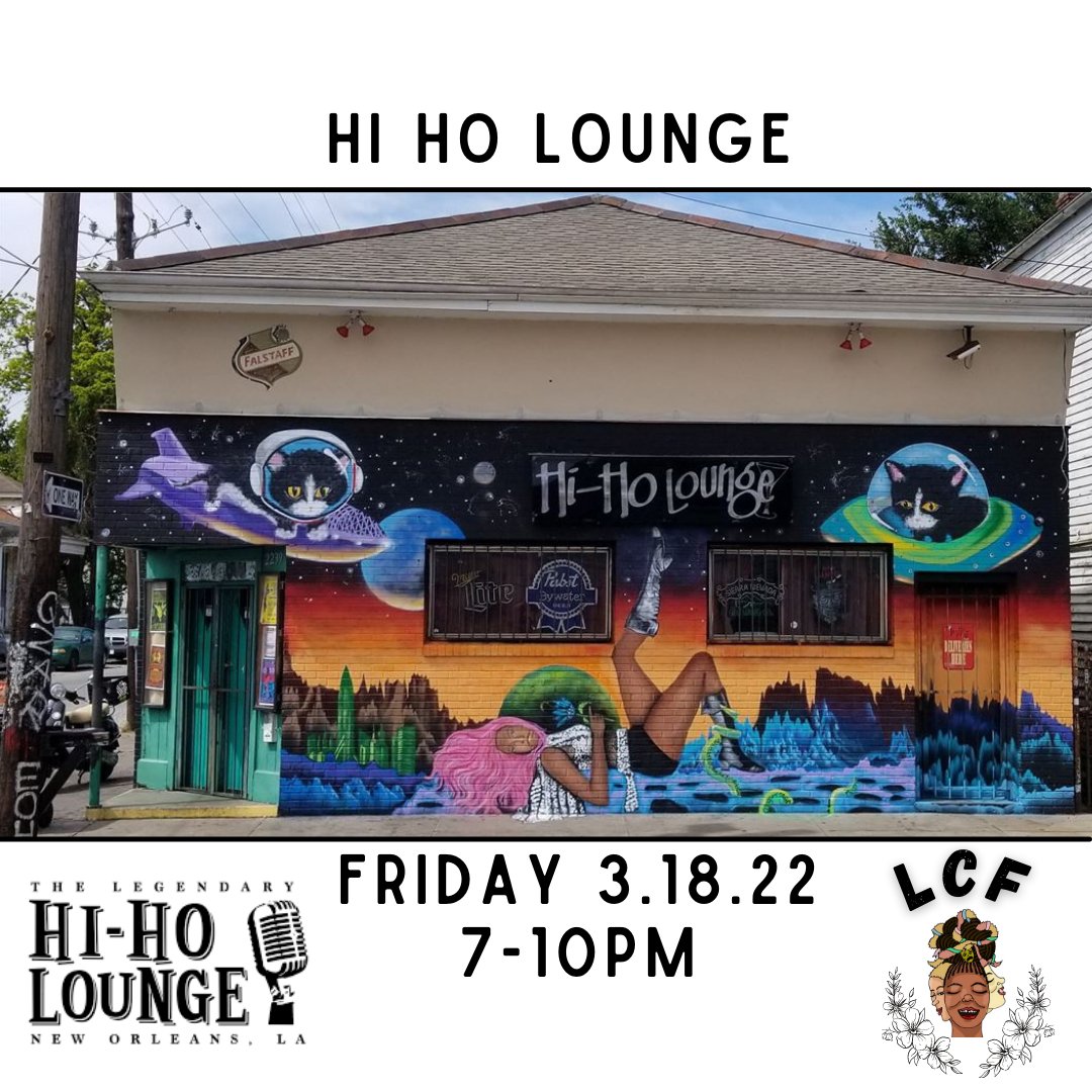 LCF venue spotlight  Hi Ho Lounge. We're hi-ho-ho-hoping you'll come out!