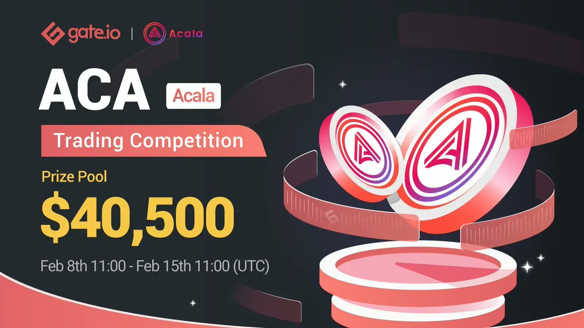 #Gateio <a href="/AcalaNetwork/">Acala</a> Trading Competition🎉

💎Mega Rewards of $40,500 $ACA up for Grab

⏰Time: 11:00 AM (UTC) Feb 08- Feb 15

👉Participate now: gate.io/questionnaire/…
👉Details: gate.io/article/25083/…
👉Giveaway: gate.io/en/article/250…
