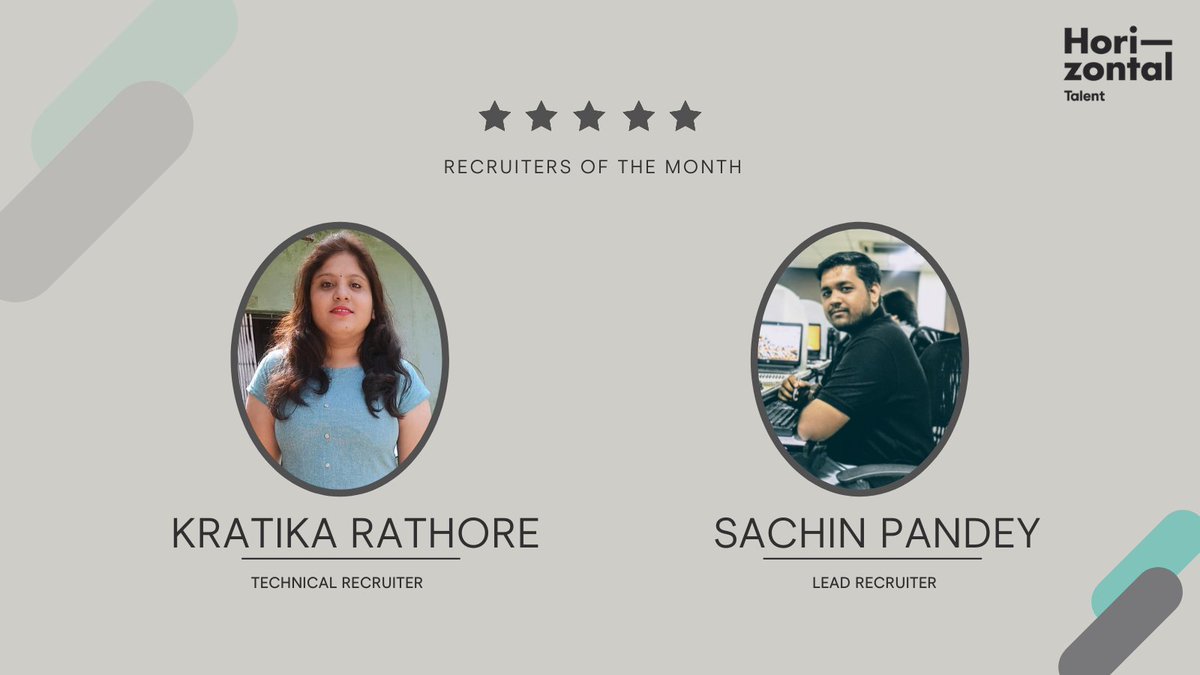 HztlTalent's tweet photo. Congratulations, Kratika Rathore and Sachin Pandey, on being titled Recruiter of the Month for December 2021. We are pleased to see your exceptional commitment and dedication. Keep up the good work!
Learn more: https://t.co/M8BZOGA3RD
#jobs #recruitment #internalawards https://t.co/KeCzUopxzI