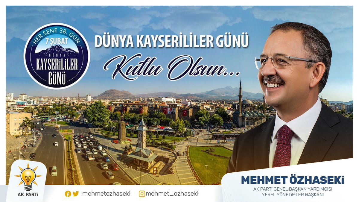Dünya üzerinde yaşayan tüm Kayserili hemşehrilerimizin her yılın 3️⃣8️⃣. gününde kutladıkları #7ŞubatDünyaKayserililerGünü’nü kutluyorum 💛❤️
Birlik ve beraberliğimiz daim olsun.