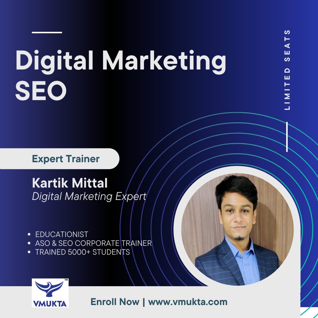 Learn #SEO & #ASO Live Training batch starts 12 Feb, Hurry Limited Seats! vmukta.com/page/indepth-s… 

#SEOcourse #ASOcourse #livetraining #learnSEO #learnASO  #vmukta #livecourse