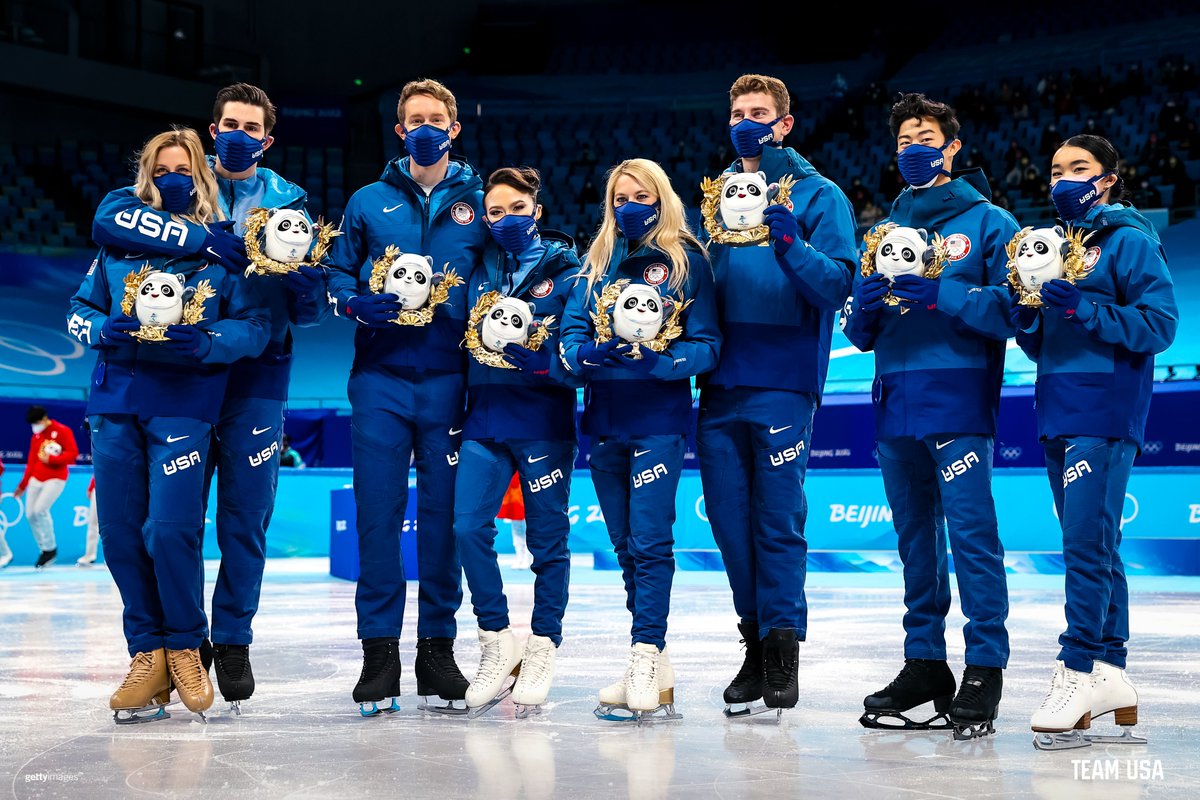 This team is something special. 🥈 @USFigureSkating recorded its highest-ever finish in the team event at the #WinterOlympics.