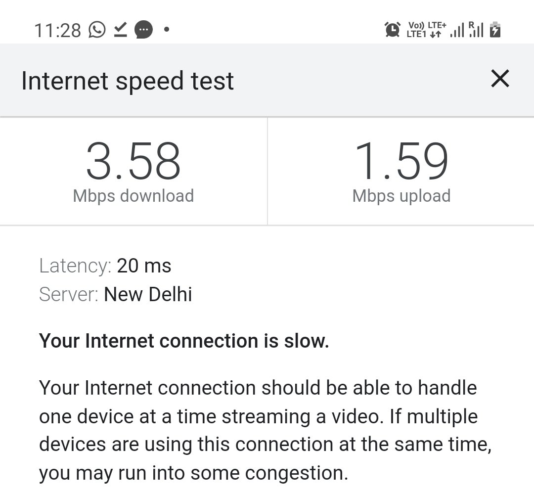 Dear <a href="/reliancejio/">Reliance Jio</a> and <a href="/JioCare/">JioCare</a> i am just fed up with your slow speed connection, rather it's on mobile or on gigafiber 😐 my major work is of YouTube upload and download and i am facing such slow speed 😑 <a href="/airtelindia/">airtel India</a> kindly send your customer executive I'll port #Reliance #Jio