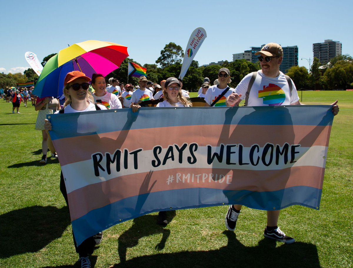 RMIT's tweet photo. Our cup is so full from yesterday’s vibrant @midsumma #PrideMarch. What a beautiful day to celebrate our incredible #LGBTIQA staff and students! ❤️🧡💛💚💙💜🏳️🌈🌈#Midsumma #RMITPride #RMITSaysWelcome https://t.co/q7O1amMR0m