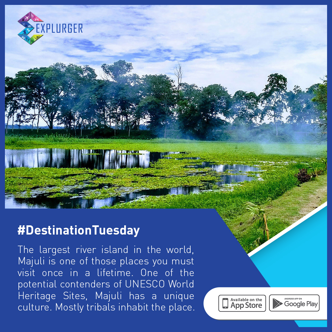 explurger's tweet photo. Located on the banks of Brahmaputra River, the island spread over 421.65 sq km is a must-visit place in Assam.
The island of Majuli is only accessible via ferries which can be taken from Jorhat.
#Explurger #DestinationTuesday #BucketList #Nature #Assam https://t.co/9F8htvp598
