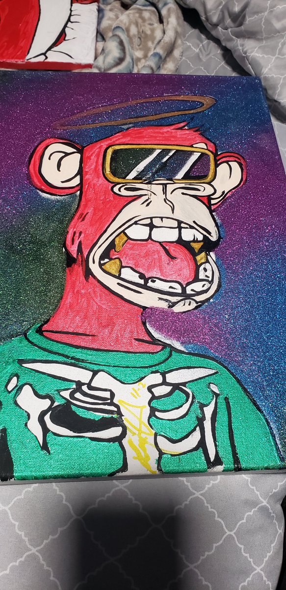 MoePiagotti's tweet photo. I was speaking to one of my friends about NFT's, and what they are , a week later he came and gave these beautiful pieces of art. I love them, what do you guys think???.... https://t.co/gaq06nxKG7