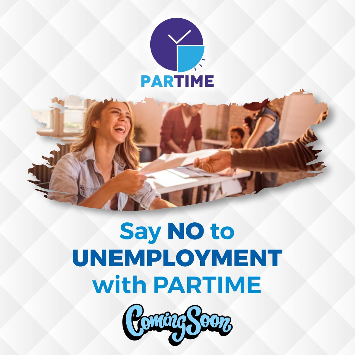 parttimejobapp's tweet photo. Together, let's end unemployment with Partime. Coming Soon!

#strongarmsolution #partimeapp #partimework #partime #partimejobs #workfromhome #freelacingwork #freelancingjob #freelancingworks https://t.co/I0pkz8wHWK
