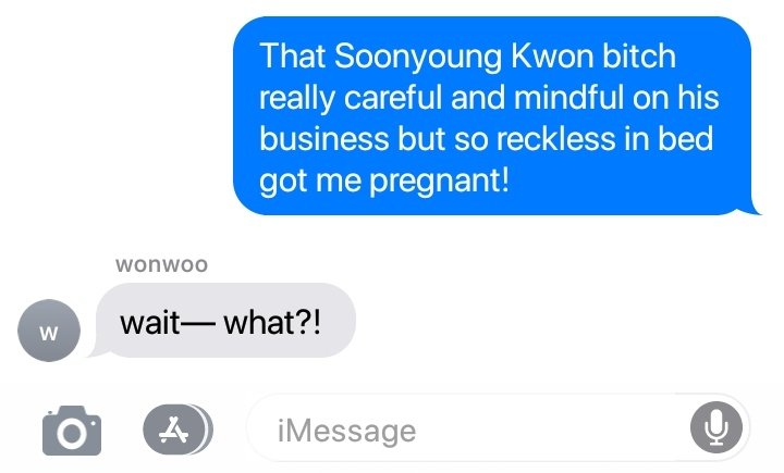 _skywoozi's tweet photo. — soonhoon mpreg au prompt

Successful athlete Woozi forced to take a hiatus and kept his pregnancy a secret from everybody especially to CEO Soonyoung Kwon— the father of his child. https://t.co/R7AZCriPVs