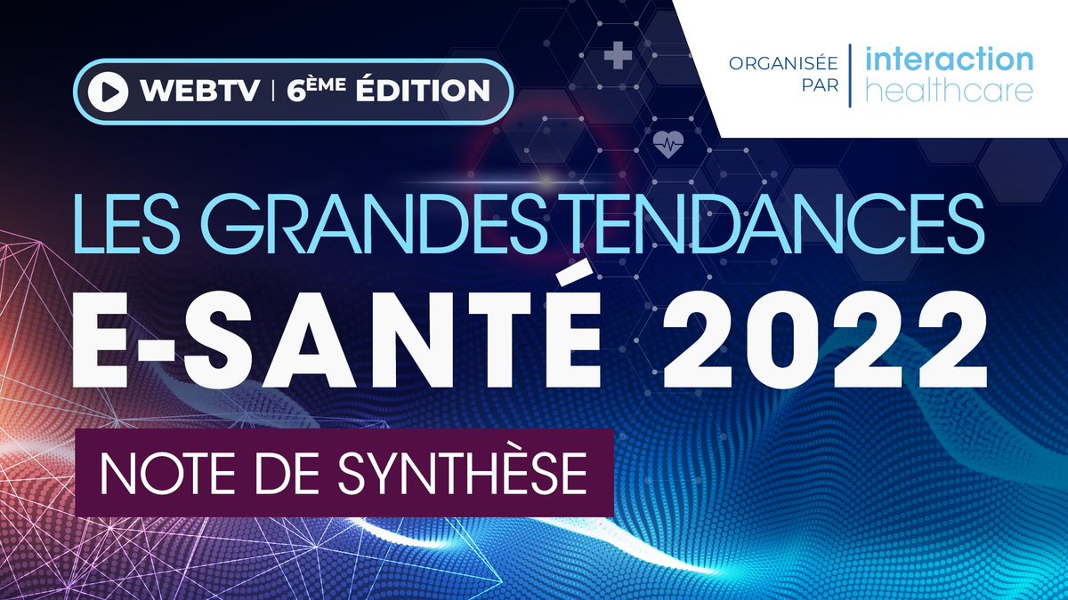 #Esanté : 📘 Note de synthèse à télécharger de notre conférence Interaction Healthcare <a href="/digitalsante/">Interaction Healthcare</a>  sur "Les grandes tendances de la E-santé de 2022" 

  📌 : linkedin.com/posts/jeromele… #iA #DTx  #hcsmeufr #Télémédecine #VR #AR #MR #Metaverse  #SantéMentale #FemTech #Esante2022