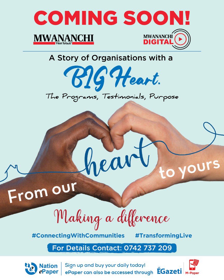 MwananchiNews's tweet photo. #ConnectingWithCommunities
#TransformingLive https://t.co/q8u590M8qp