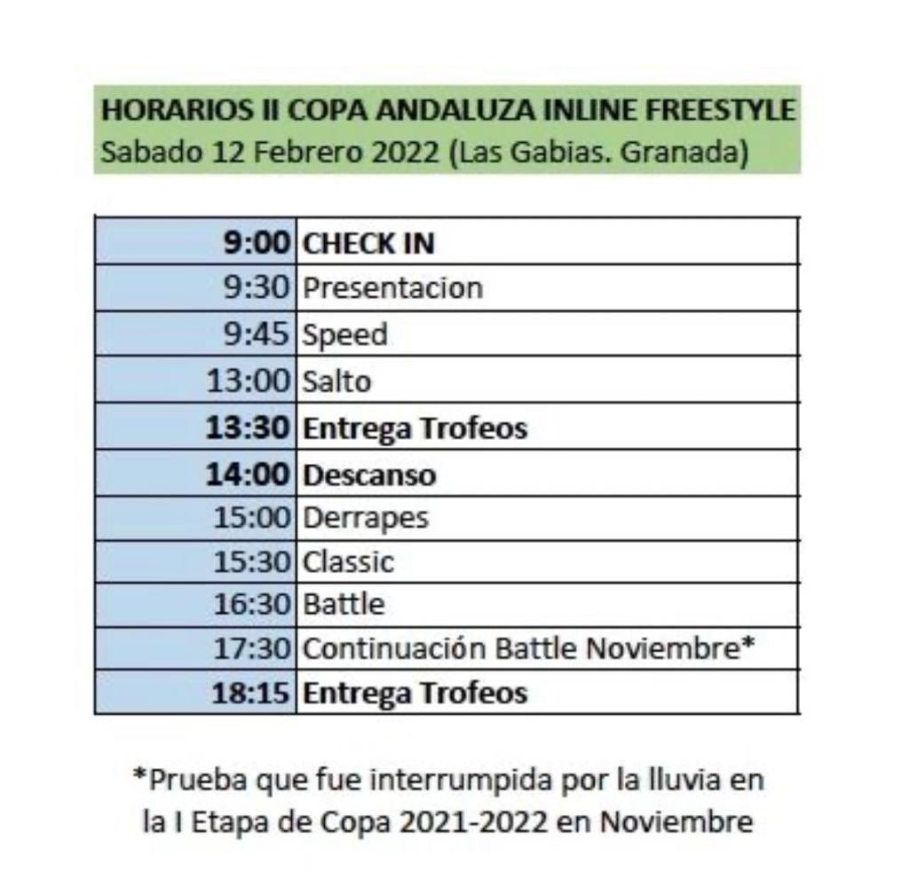 fapfreestyle's tweet photo. II Copa Circuito Andaluz 2021/22
Las Gabias Granada. Ya tenemos el horario. https://t.co/dztsgh5fud