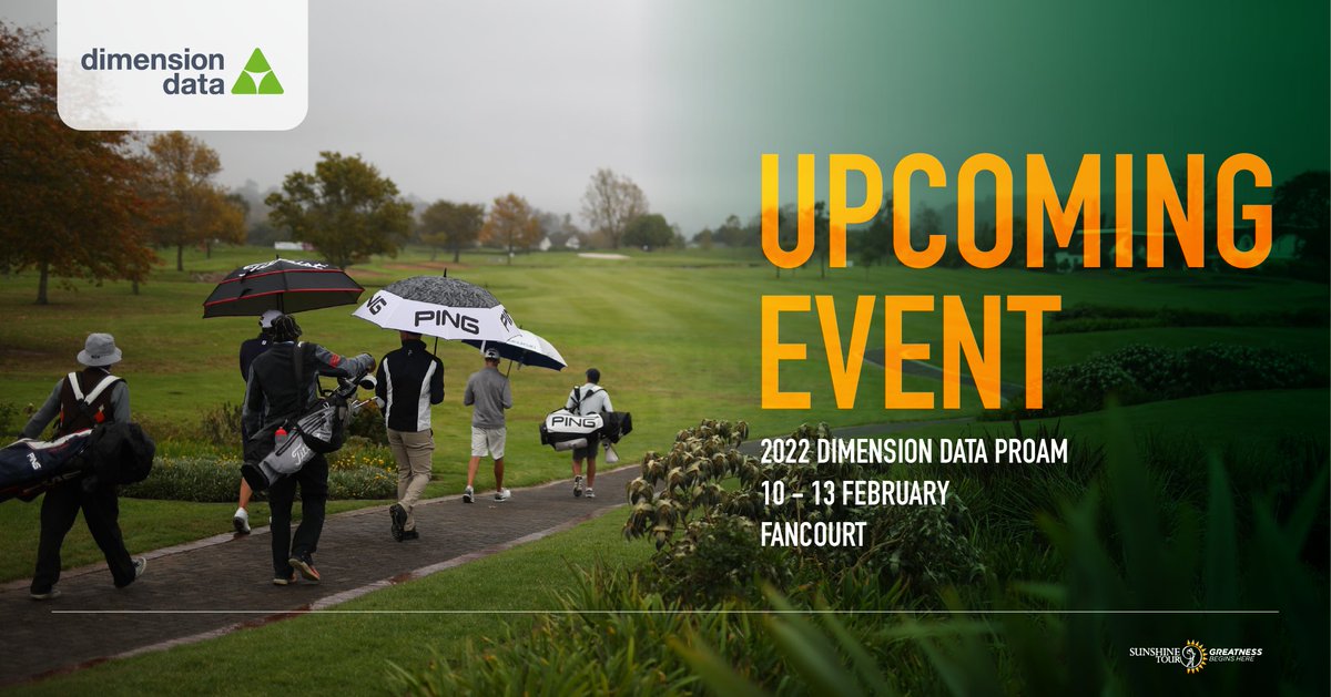 Sunshine_Tour's tweet photo. Good morning, fresh week! 🏌️♂️🌤️
🔜 Dimension Data Pro-Am
📆 10 - 13 Feb 2021
⛳️ Fancourt and Montagu Golf Courses
#DiDataProAM
#SunshineTour
#GreatnessBeginsHere https://t.co/JCz5iJdm6c