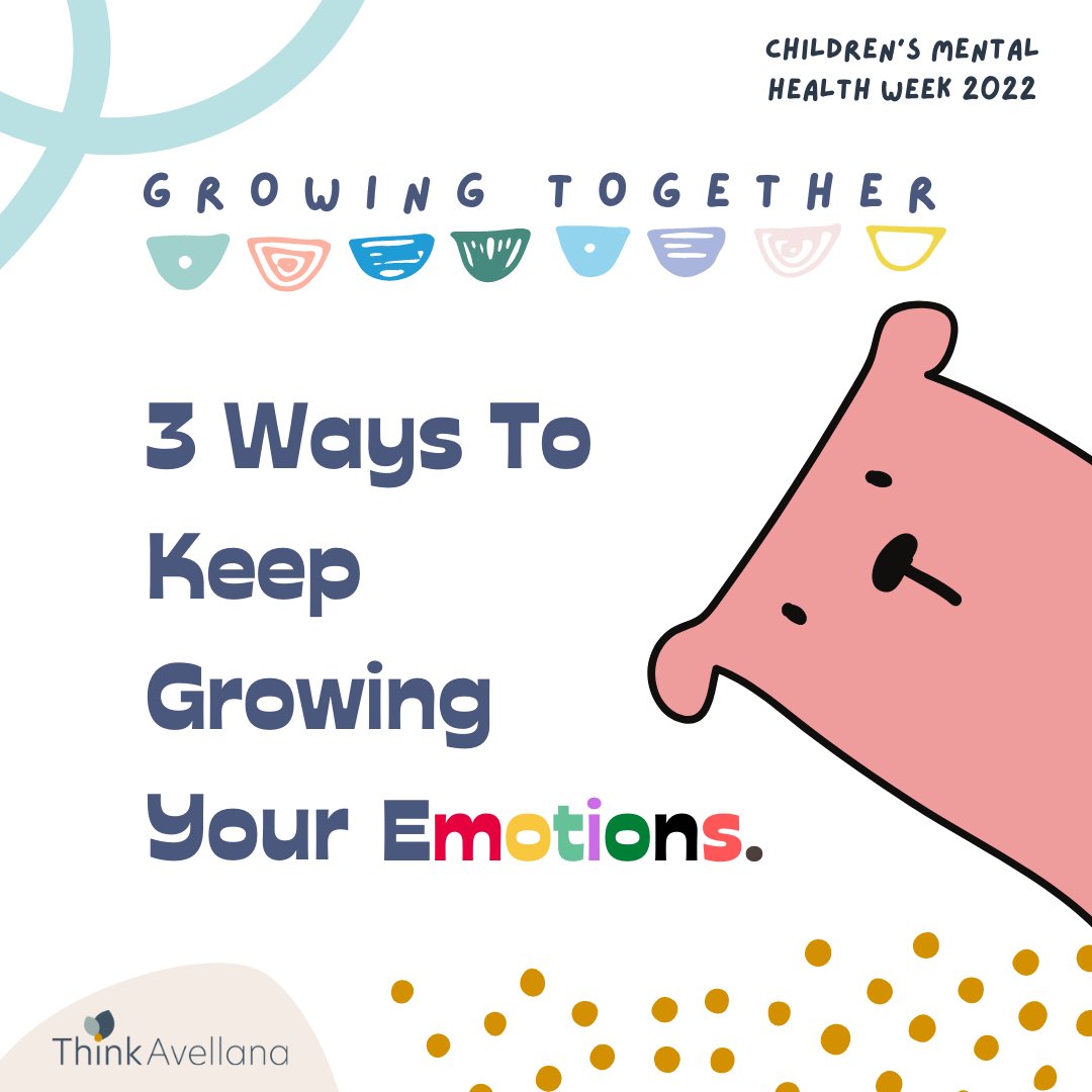 ThinkAvellana's tweet photo. This week is #ChildrensMentalHealthWeek 
The theme is “Growing Together” so I’ll be sharing some ways we can help children to keep growing. Today, I’m focusing on emotions - https://t.co/XwExlUkAar