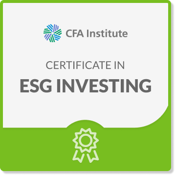 AdrianLowcock's tweet photo. Delighted to have completed and passed the CFA's certificate in ESG investing. The qualification gives you a thorough understanding of the issues in this area of investing, well worthwhile course. #investing #ESG #keeplearning https://t.co/Py4eoDEJmT
