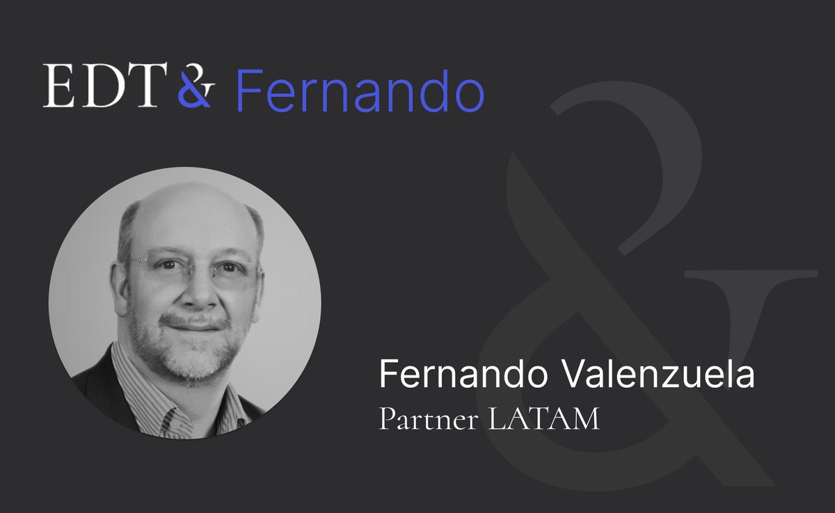 Thank you <a href="/FerVal100/">Fernando Valenzuela Migoya</a> for the incredible work that you do with the #EDTeam and for your extraordinary commitment to #education!

 💬“My work at EDT has a strong purpose: COLLABORATING TO TRANSFORM AND IMPROVE EDUCATION."