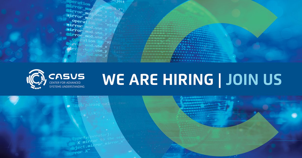 We invite applications to join us @CASUSScience as a #MachineLearning and #DataScience expert. Exciting science projects in #EarthSystemScience, #SystemsBiology, and #MaterialsScience await you!
Interested? Find out more about this opportunity and apply:
hzdr.de/db/Cms?pNid=49…