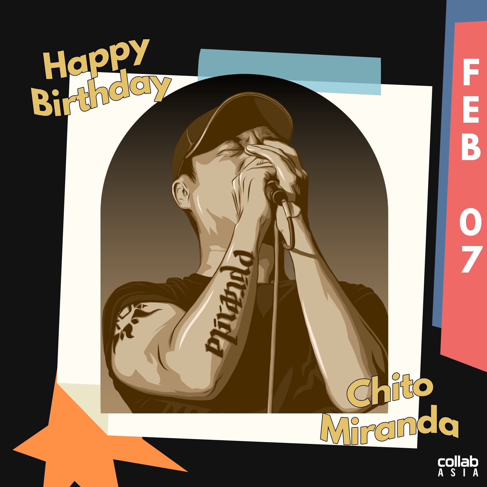 On this special day, We raise a toast to you and your life. Happy birthday, Chito Miranda! 