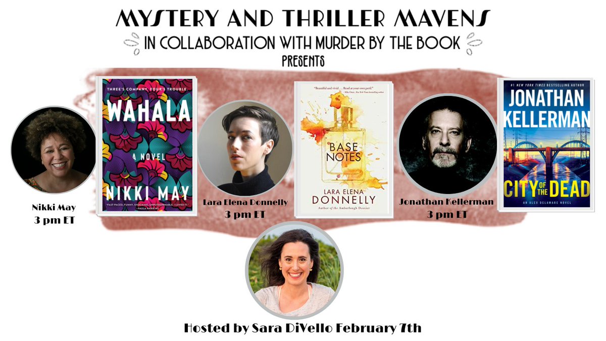 SaraDiVello's tweet image. Join me+
3pm ET/8UK: @NikkiOMay presents #Wahala, most-anticipated by @voguemagazine, @marieclaire, @OprahDaily+ more!
7 pm ET: @larazontally presents #BaseNotes, which @PublishersWkly calls &quot;intoxicating.&quot;
8 pm ET: Special pre-launch event w/ #1 NYT Bestseller Jonathan Kellerman
