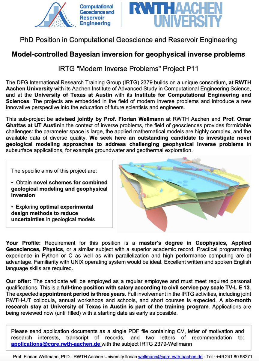 flohorovicic's tweet image. Are you interested in rocks 🏔️, computers 🖥️and ML 🤖? We have several PhD 🎓and PostDoc positions opening in my lab in the next couple of weeks ! Here for a start: fully funded PhD position in the international research training group &quot;Modern Inverse Problems&quot;...