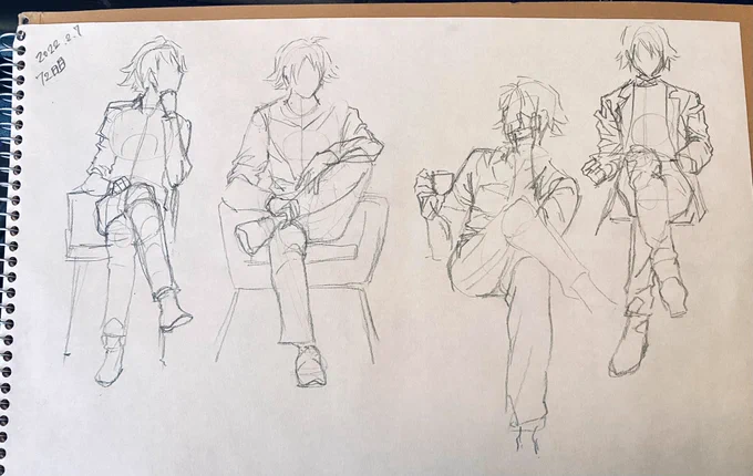 💙クロッキー72日目💙

足組み強化
しばらく座りポーズに慣れるよう描いていこうと思います💜 
