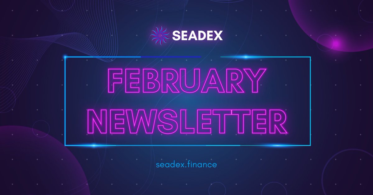 seadex_'s tweet photo. The first monthly Newsletter is out! There will be a recap of our January achievements and a sneak peek at what is on the plate for February. 

Read more: https://t.co/RKbAG66prJ https://t.co/pYJXYV8iuT