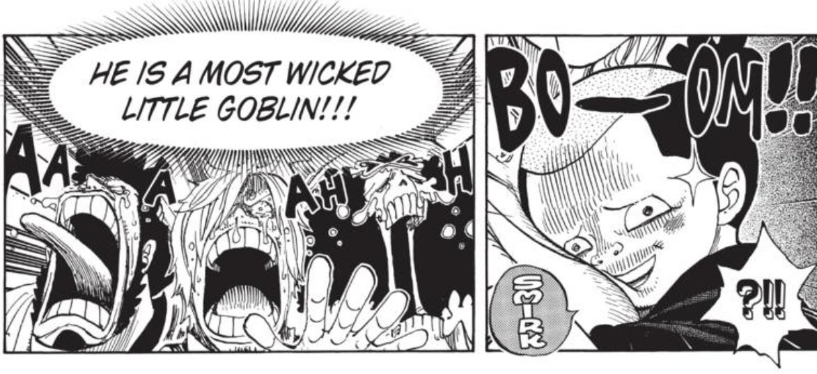 Hellojapan960's tweet photo. This freakin kid… 😂😂😂

One Piece Vol.70, Ch.699 #OnePiece #Manga #Backlog https://t.co/UJXRGJQEVV